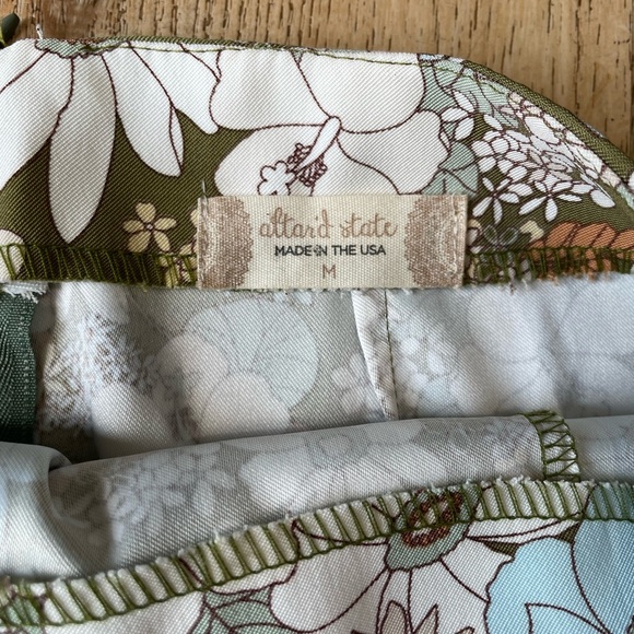 Altard State Retro Floral Print Mini Skirt M Olive Green Orange Blue Y2K - Picture 4 of 4